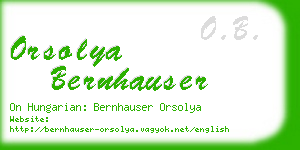 orsolya bernhauser business card